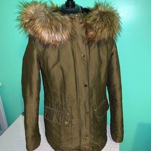 Miss Selfridge Olive/Khaki Green Winter Coat/Jacket